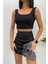 Kadın Askılı Crop Top Bluz 1