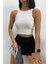 Kadın Halter Yaka Crop Bluz 3