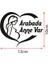 Arabada Anne Var Yazısı ve Kalp Stickeri Yapıştırması 12X10CM 2