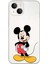 Apple iPhone 13 Uyumlu Kapak Mickey Mouse Tasarımlı Şeffaf Silikon Kılıf 1