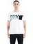 Beyaz Ön Cep Detaylı Baskılı Standart Kalıp Erkek T-Shirt - 88200 1