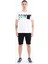 Beyaz Ön Cep Detaylı Baskılı Standart Kalıp Erkek T-Shirt - 88200 4
