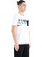 Beyaz Ön Cep Detaylı Baskılı Standart Kalıp Erkek T-Shirt - 88200 5