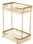 Paslanmaz Pirinç Taci 2'li 22X15CM Şampuanlık Köşe Süngerlik-(Altın Gold) 4
