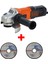 Black & Decker Avuç Taşlama Makinası Spiral 115MM 650WATT + 2 Adet 115MM x 2.5mm Düz Metal Kesme Disk 1