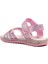 Arz 1222-P Pembe Simli Kız Çocuk Sandalet 4