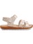 Arz 4222-P Sedef Simli Kız Çocuk Sandalet 2