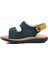 Şng 4172-P Lacivert Nubuk-Sarı-Krem Erkek Çocuk Sandalet 1