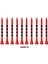 100PCS Golf Tees Şerit Işaret Ölçeği Kırılmaz Golf Akıntıları 70MM Kırmızı (Yurt Dışından) 3