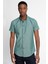 Slim Fit Kısa Kol Düğmeli Yaka Poplin Oxford Erkek Gömlek 1