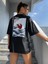 Kadın Siyah Japanese Sırt Baskılı T-Shirt 4