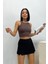 Kadın Halter Yaka Crop Bluz 3