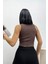 Kadın Halter Yaka Crop Bluz 5