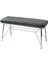 Bench Puf Metal Retro Ayaklı Gri Babyface Kumaş 1