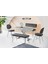 Bench Puf Metal Retro Ayaklı Gri Babyface Kumaş 2