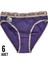Kadın Diana Bikini Mor Külot 6'lı Paket 1