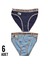 Kadın Diana Bikini Külot 6'lı Çok Renkli Paket 1