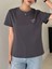 Kadın Füme Sunshine Baskılı Oversize Tişört 3