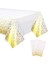 2 Adet Tek Kullanımlık Masa Örtüsü 137 x 274 cm (Beyaz ve Altın) (Yurt Dışından) 1