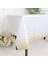 2 Adet Tek Kullanımlık Masa Örtüsü 137 x 274 cm (Beyaz ve Altın) (Yurt Dışından) 5