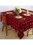 140 x 140 cm Kırmızı Izgaralı Masa Örtüsü (Yurt Dışından) 3