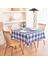 Masa Örtüsü 140X140CM Pvc Mavi Izgara (Yurt Dışından) 1
