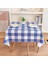 Masa Örtüsü 140X140CM Pvc Mavi Izgara (Yurt Dışından) 5