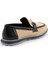 Bej Siyah Hasır Kadın Loafer Ayakkabı K01225092628 3