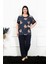 Kadın 5xl-6xl-7xl-8xl Büyük Beden Kısa Kol Pijama Takım 75005 2