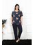 Kadın 5xl-6xl-7xl-8xl Büyük Beden Kısa Kol Pijama Takım 75005 3