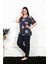 Kadın 5xl-6xl-7xl-8xl Büyük Beden Kısa Kol Pijama Takım 75005 1