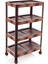Ultra Lüks Model Ahşap Desenli 4 Katlı Demonte Ayakkabılık 48X28 H:80CM 8 Çift Ayakkabı Için 1