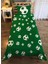 Futbol Topu Desen Baskılı 140X220 cm Dekoratif Yatak Örtüsü Yeşil 1