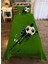 Futbol Topu Desen Baskılı 140X220 cm Dekoratif Yatak Örtüsü Lacivert 1
