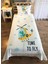 Uçak Desen Baskılı 140X220 cm Dekoratif Yatak Örtüsü Beyaz 1