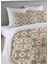 Modern Desen Baskılı Çift Kişilik 200X220 cm Nevresim Takımı - Kahverengi 1