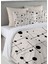 Modern Desen Baskılı Çift Kişilik 200X220 cm Nevresim Takımı - Krem 1
