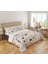 Modern Desen Baskılı Çift Kişilik 200X220 cm Nevresim Takımı - Krem 2