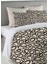Geometrik Siyah Desen Baskılı Çift Kişilik 200X220 cm Nevresim Takımı - Kahverengi 1