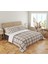 Siyah Kare Desen Baskılı Çift Kişilik 200X220 cm Nevresim Takımı - Krem 2