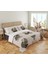 Geometrik Saksı Desen Baskılı Çift Kişilik 200X220 cm Nevresim Takımı - Kahverengi 2