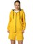 Kadın Kapüşonlu Fermuarlı Oversize Kalıp Sweatshirt Sarı 1