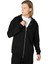 Erkek Kapüşonlu Fermuarlı Oversize Kalıp Sweatshirt Siyah 1