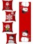 Yılbaşı Temalı 4lü Kırlent Kılıfı ve Runner - 5li Set 1