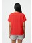 Kırmızı Bisiklet Yaka Baskılı Kısa Kollu Kadın T- Shirt W50061 3