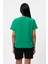 Yeşil Bisiklet Yaka Kısa Kollu Baskılı Penye Kadın T-shirt W50068 3