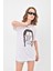 Wednesday Baskılı Oversize %100 Pamuk Kadın Tişört 2
