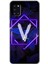 Samsung Galaxy A31 Kılıf Hd Desen Baskılı Arka Kapak + Temperli Cam - Dark Neon Yaprak V Harfi 1