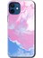 iPhone 12 Kılıf Hd Desen Baskılı Arka Kapak + Temperli Cam - Liquid Lekeler Art 1