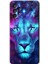 Samsung Galaxy A32 4g Kılıf Hd Desen Baskılı Arka Kapak + Temperli Cam - Neon Lion 1